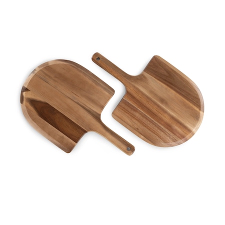 Picnic Time Family Of Brands Acacia Personal Pizza Peel Serving Board Paddle Set of 2 890-02-512-000-0