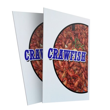 Signmission Crawfish, Plastic Signs Only 24 Inch x 36 Inch, Corrugated Plastic, 2PK CSB-2436-2PACK-Crawfish