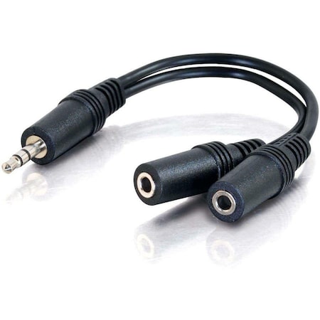 C2G 6in 3.5mm Y-Cable - 3.5mm (1) to 3.5mm (2) - M/F - Converts a 3.5mm jack to dual 3.5mm jacks 40426