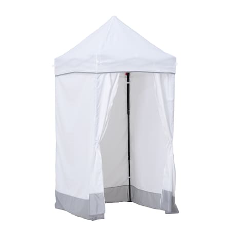 Sunjoy Cabana 4 ft x 4 ft Grey Pop-Up Canopy Tent, Outdoor Instant Pop-Up Gazebo, Portable Changing Tent A109010200