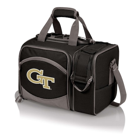 Picnic Time Family Of Brands NCAA Georgia Tech Yellow Jackets Malibu Cooler Picnic BasketBlack with Gray Accents 508-23-175-194-0