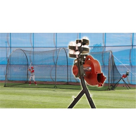 Heater Base Hit Pitching Machine And Xtender 24 ft. Batting Cage BH499