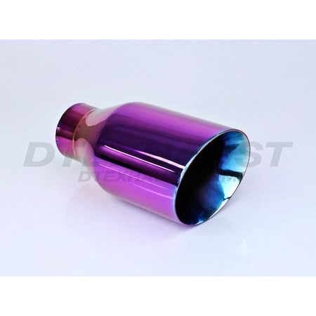 Different Trends COLOR BURNED DOUBLE WALL CLOSED OUTER CASING PURPLE EXHAUST TIP 2.25IN DT-24113CP