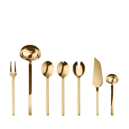 Mepra Stile By Pininfarina Serving Set - 7 Pieces - Gold 10752207O