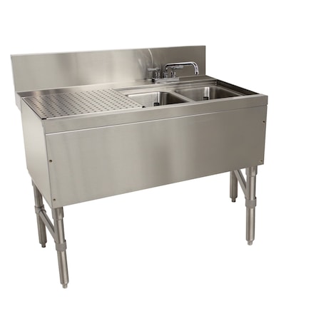 Advance Tabco Prestige Underbar Sink Unit 2-compartment 36 in.W x 25 in.D x 36 in.H PRB-24-32R