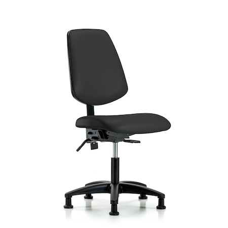 Blue Ridge Ergonomics Desk Chair No Arms, 18" to 23" Height, Vinyl, Black BR-VDHCH-MB-RG-T0-A0-RG-8540
