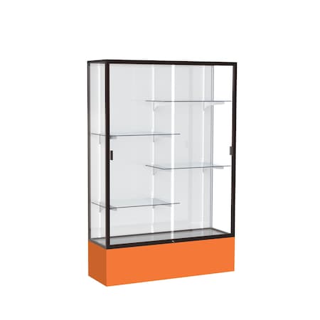 Ghent Spirit Floor Display Case 48x72x16, White, Bronze 374WB-BZ-OR