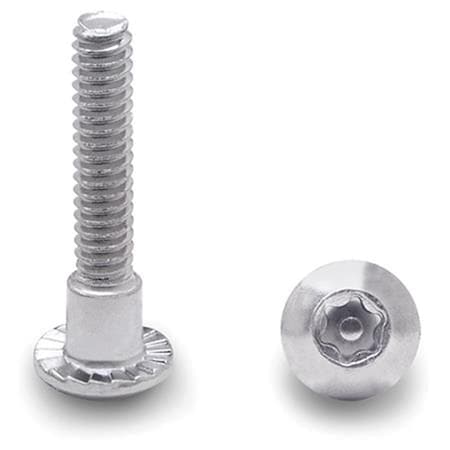 Light House Beauty 0.93 in. Six Lobe Shoulder Screw with Anti-Tamper Pin, Stainless Steel LI1075613