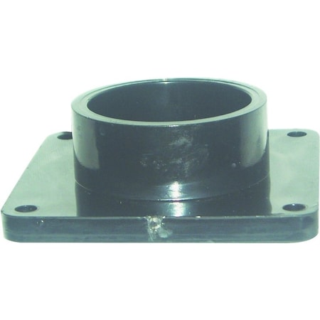Us Hardware Spigot with Flange, 1-1/2 in ID, Slip x Male, ABS, Black RV-727C