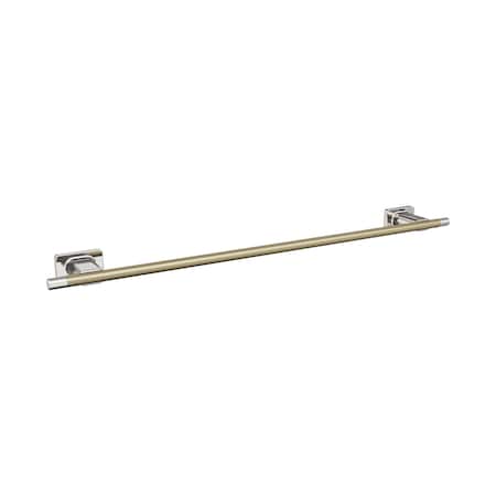 Amerock Esquire Polished Nickel/Golden Champagne Contemporary 24 in 610 mm Towel Bar BH26615PNBBZ