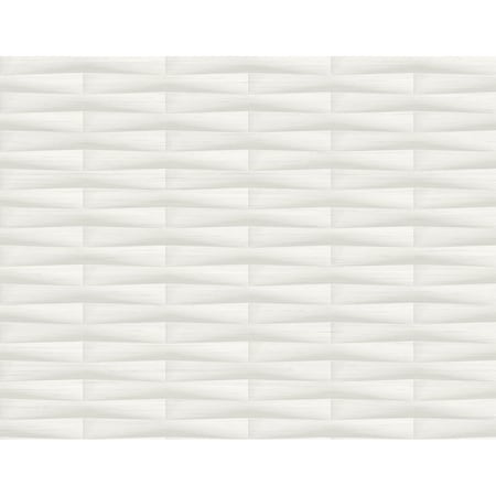 A-Street Prints Gator White Geometric Stripe Wallpaper 2988-70000