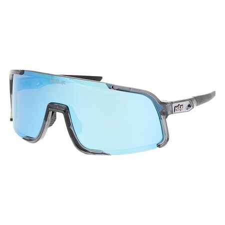 Mcr Safety Hulk HK4, Safety Glasses, MAX3 Polarized, Cayman Blue Mirror Lens, Crystal Gray Frame, Full-Frame HK428CBP