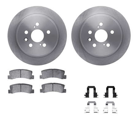 Dynamic Friction Co DFC Brake Rotor with 5000 Brake Pads and Hardware Kit 6512-76374