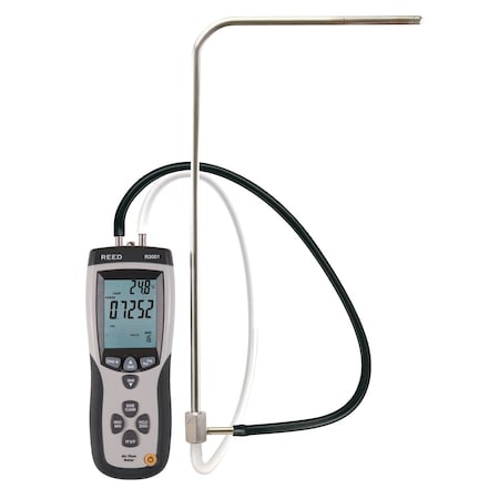 Reed Instruments Pitot Tube Anemometer, Backlit LCD R3001