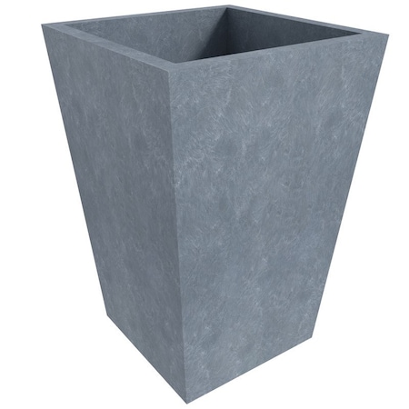 Leisuremod Serene Tapered Square Fiberstone & MgO Clay Planter with Cover, Weatherproof, No Assembly SP21AC