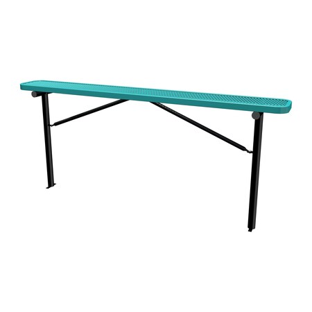 Leisure Craft Bench w/o Back, Ingroud Mount, 8ft., Teal B8XPIG-TEAL