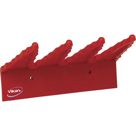 Vikan 9.4 in. Basic Wall Bracket, Red 6154