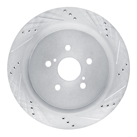 Dynamic Friction Co DFC Brake Rotor - Drilled and Slotted - Silver 631-75042R