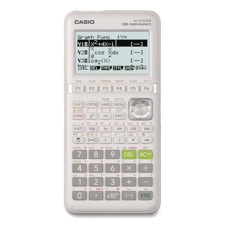Casio FX-9750GIII 3rd Edition Graphing Calculator, 21-Digit LCD, White FX-9750GIII-WE