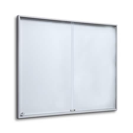Showdown Displays 45 In W X 38 In H Indoor Enclosed Bulletin Board Sliding Door - Sliding Door 45X38BBLG