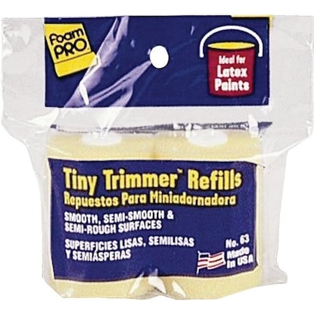 Foampro Trimmer Refill, 3/8 in Thick Nap, 2 in L, Foam Cover 63