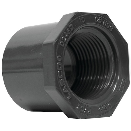 Genova LASCO 838247BC Reducing Bushing, 2 x 12 in, Spigot x Female, PVC, SCH 80 Schedule 838247-BC