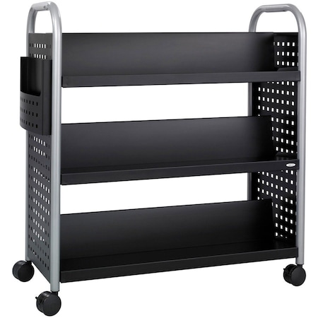 Safco Book Cart, Double-Sided, Black 5335BL
