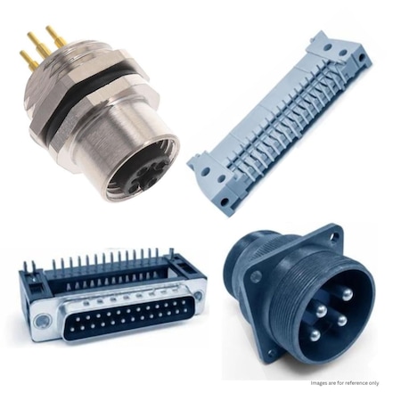 Altech Bulkhead Connector, M12, Front Mount ALBKM12-FPBR5-P5