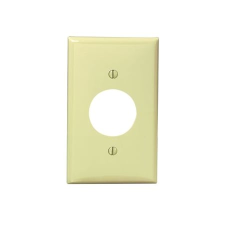 Leviton Receptacle Wallplate, Standard Size, Gang 1, Ivory 80704-I
