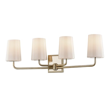 Troy Lighting Simone 4 Light Bath And Vanity 5 In. Warm Silver Leaf B7694-WSL/PN