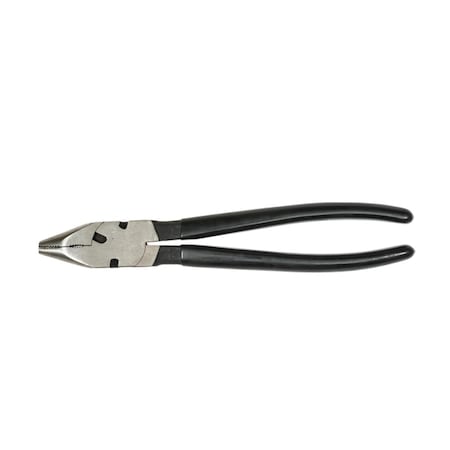 Tinkertools 10 in. Round Nose Head Fence Pliers, Forged Steel Handles TI2683080