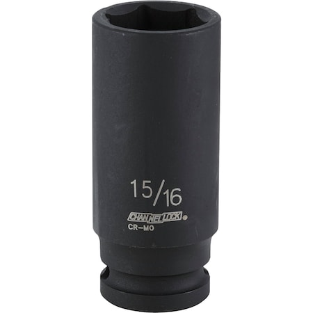 Channellock 1/2'' Drive 15/16'' 6-Point Deep Standard Impact Socket 313343