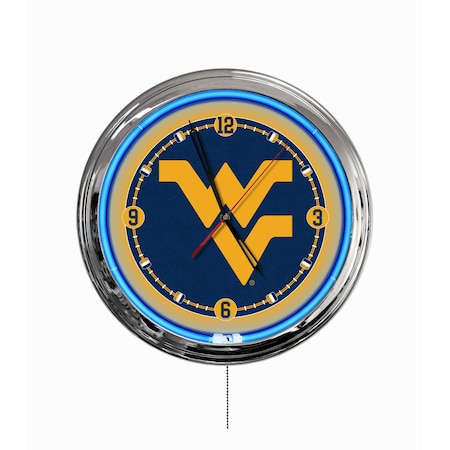 Holland Bar Stool West Virginia University 16 LED Wall Clock ClkL16