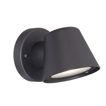 Homeroots Matte Black LED Short Cone Wall Light 398821