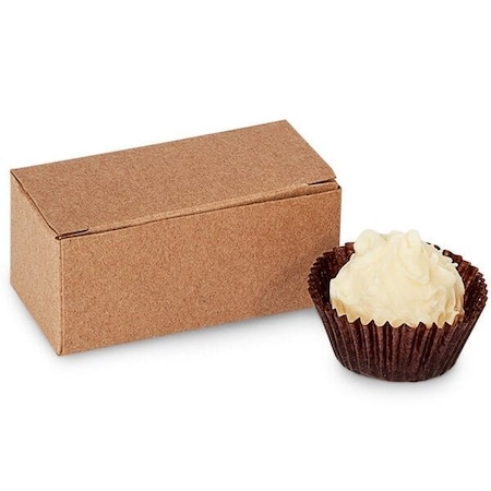 Nashville Wraps Kraft Candy Truffle Boxes, 2-5/8x1-5/16x1-1/4, Holds 2, 50PK TC2KR