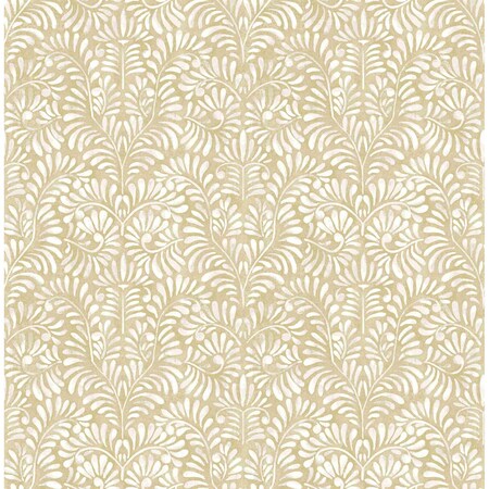 A-Street Prints Elma Honey Fiddlehead Wallpaper 4121-26917