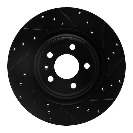Dynamic Friction Co DFC Brake Rotor - Drilled and Slotted - Black 633-73066R