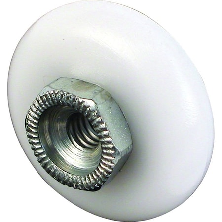 Prime-Line Shower Door Roller, Plastic, White, For: Glass Up to 5/16 in Thickness, Shower Door M 6000