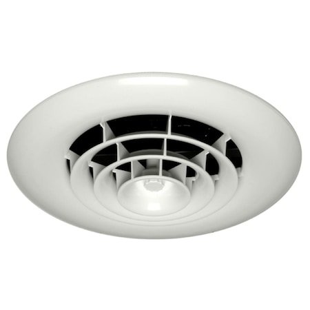 Hot House Designs White Round Ceiling Diffuser with 6 in. Boot HO2588928
