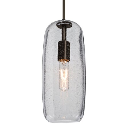 Besa Lighting Besa Pinot 13 Pendant, Clear Bubble, Bronze Finish, 1x 60W MAX E26 Base 1JT-PINOT13CL-BR