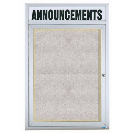 Aarco Header, ClearSatinAnodizedFinish, 48''Hx36''W ODCC4836RHI