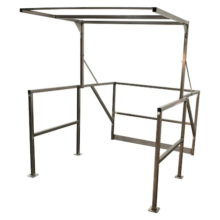 Vestil Stainless Steel Mezzanine Safety Gate 79-5/16 In. x 68-1/2 In. x 80-1/16 In. Silver MEZZ-200-SS