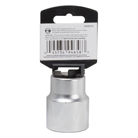 Vulcan Drive Socket, 1-1/4 in Socket, 3/4 in Drive, 12-Point, Chrome Vanadium Steel, Chrome MT-SS6040