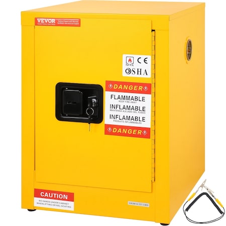 Vevor Flammable Safety Cabinet Liquid Storage 12 Gal 16.9x16.9x22 in Cabinet SS-559