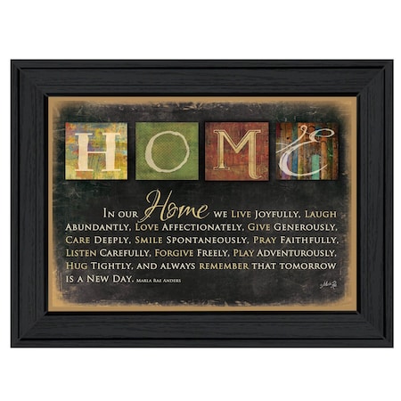 Homeroots In Our Home 6 Black Framed Print Wall Art 405242