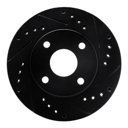 Dfc Premium Black Drilled & Slotted Brake Rotor, Disc Brake Rotor, 633-54001R