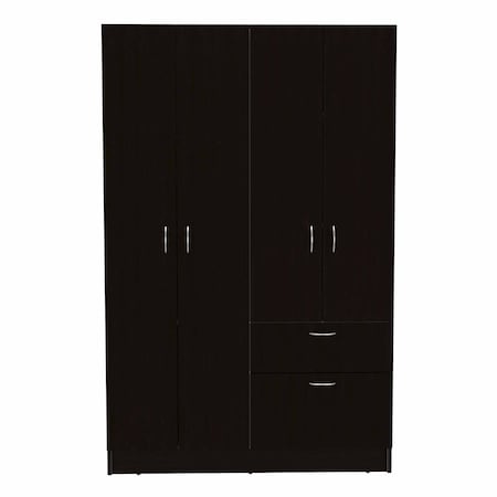 Homeroots 67" Black and White Single Drawer Combo Dresser 403746