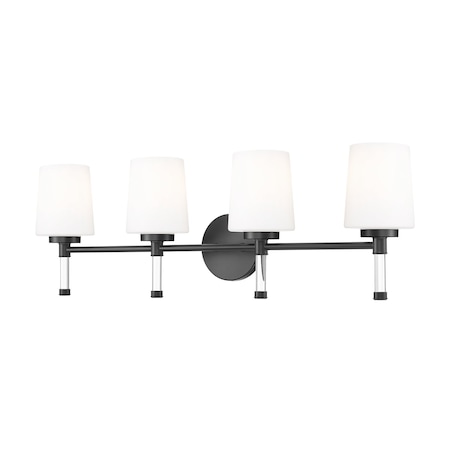 Z-Lite Henri Matte Black 4 Light Vanity 7700-4V-MB
