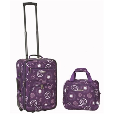 Rockland 2 PC PURPLE PEARL LUGGAGE SET - PURPLE PEARL F102-PURPLEPEARL