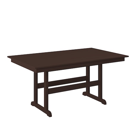 Polybird 38" X 64" TABLE.      TUDOR BROWN POLYBIRD P19-R